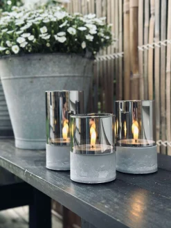 LED GREY Cylinder Sæt med 3 stk - Godkendt til Inde