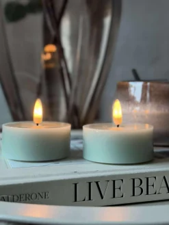 LED JUMBO Fyrfadslys 2 stk - Mint voks