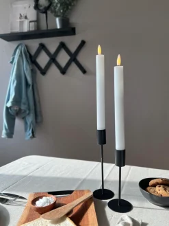 LED Kronelys 2 stk Hvid - 22cm