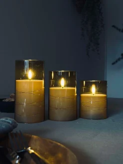 LED Lys ALMA 3 stk m. fjernbetjening