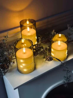 LED Lys ALMA 3 stk m. fjernbetjening