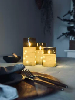 LED Lys ALMA 3 stk m. fjernbetjening