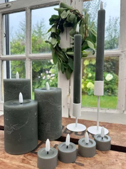 LED Lys pakke med 9 LED lys - grå/grøn