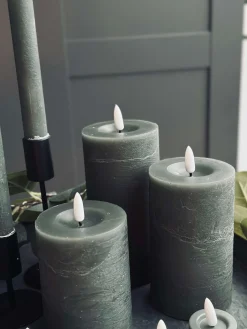 LED Lys pakke med 9 LED lys - grå/grøn