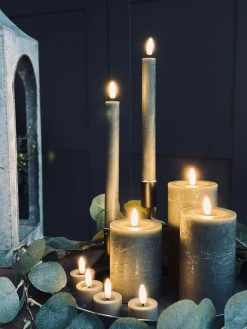 LED Lys pakke med 9 LED lys - grå/grøn