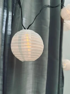 Led solcelle lyskæde, 10 hvide kugler