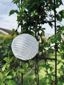 Led solcelle lyskæde, 10 hvide kugler