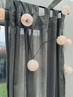 Led solcelle lyskæde, 10 hvide kugler