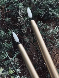 LED Stagelys 2 stk - Guld 27cm