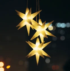 LED stjernelys - 3 stk. sæt