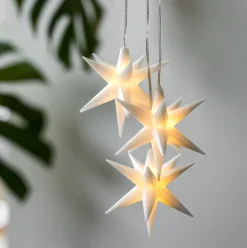 LED stjernelys - 3 stk. sæt