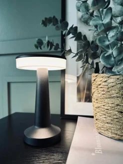 LED Touch Bordlampe genopladelig - Sort