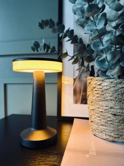 LED Touch Bordlampe genopladelig - Sort