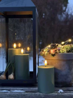 LED Udendørs Bloklys - Sæt af 3 stk - Grøn