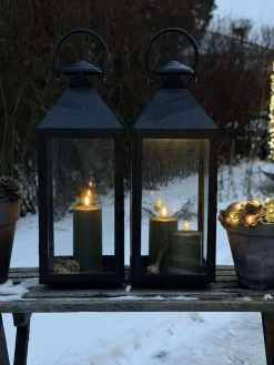 LED Udendørs Bloklys - Sæt af 3 stk - Grøn