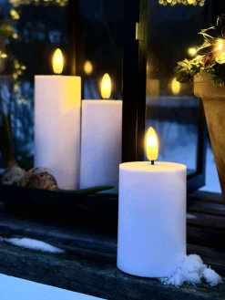 LED Udendørs Bloklys Sæt af 3 stk - Hvid