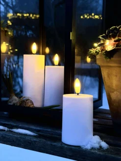 LED Udendørs Bloklys Sæt af 3 stk - Hvid