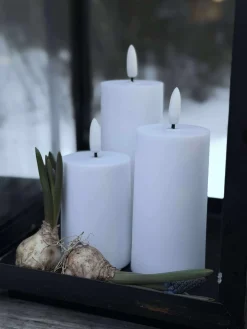 LED Udendørs Bloklys Sæt af 3 stk - Hvid