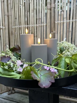 LED Udendørs Bloklys sæt af 3 stk – Sand