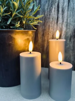 LED Udendørs Bloklys sæt af 3 stk – Sandfarvede