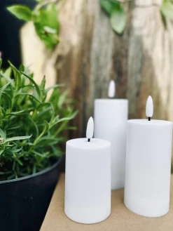 LED Udendørs Bloklys Sæt af 3 stk - Hvid