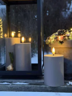 LED Udendørs Bloklys sæt af 3 stk – Sand