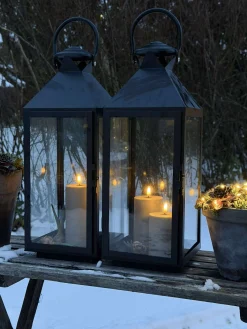 LED Udendørs Bloklys sæt af 3 stk – Sand