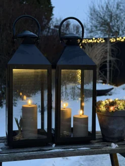 LED Udendørs Bloklys sæt af 3 stk – Sand