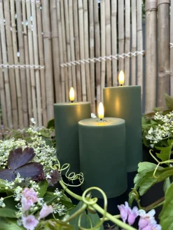 LED Udendørs Bloklys sæt af 3 stk – Grøn