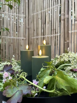 LED Udendørs Bloklys sæt af 3 stk – Grøn