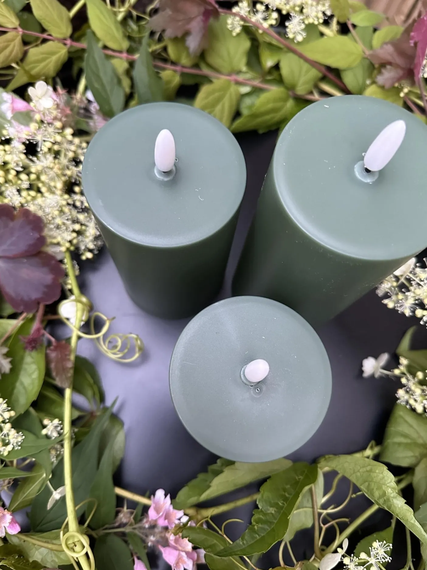 LED Udendørs Bloklys sæt af 3 stk – Grøn