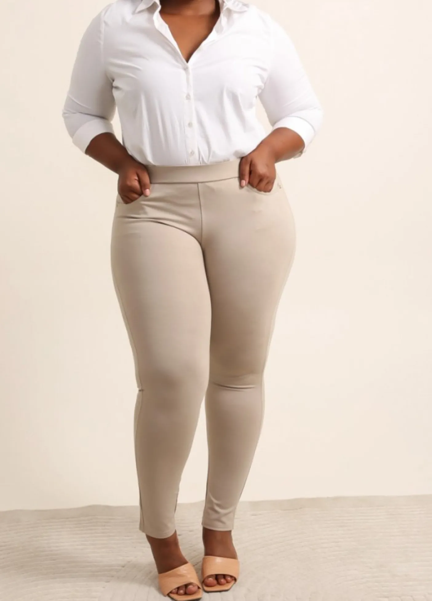 Leggings Plus size 38-50 Beige