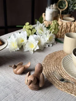 Liggende Fugl - Amber Brun Stor