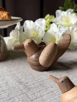 Liggende Fugl - Amber Brun Stor