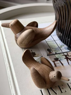 Liggende Fugl - Amber Brun Lille