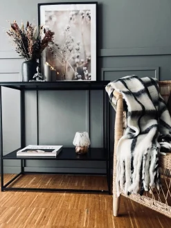 Lækker varm plaid - Grå tern