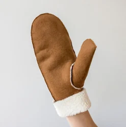 Luffer 2 farver lys brun, mokka brun