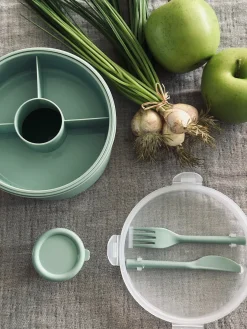 Lunchbox m. dressing kop - Grøn