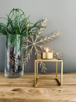 Lysestage fyrfadslys Messing Nora