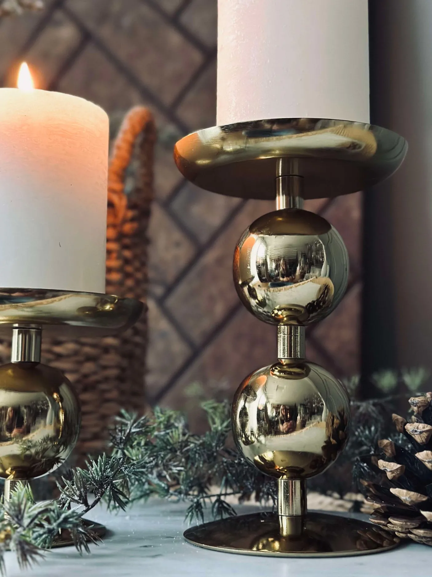 Lysestage NOYA 17 cm - Gold