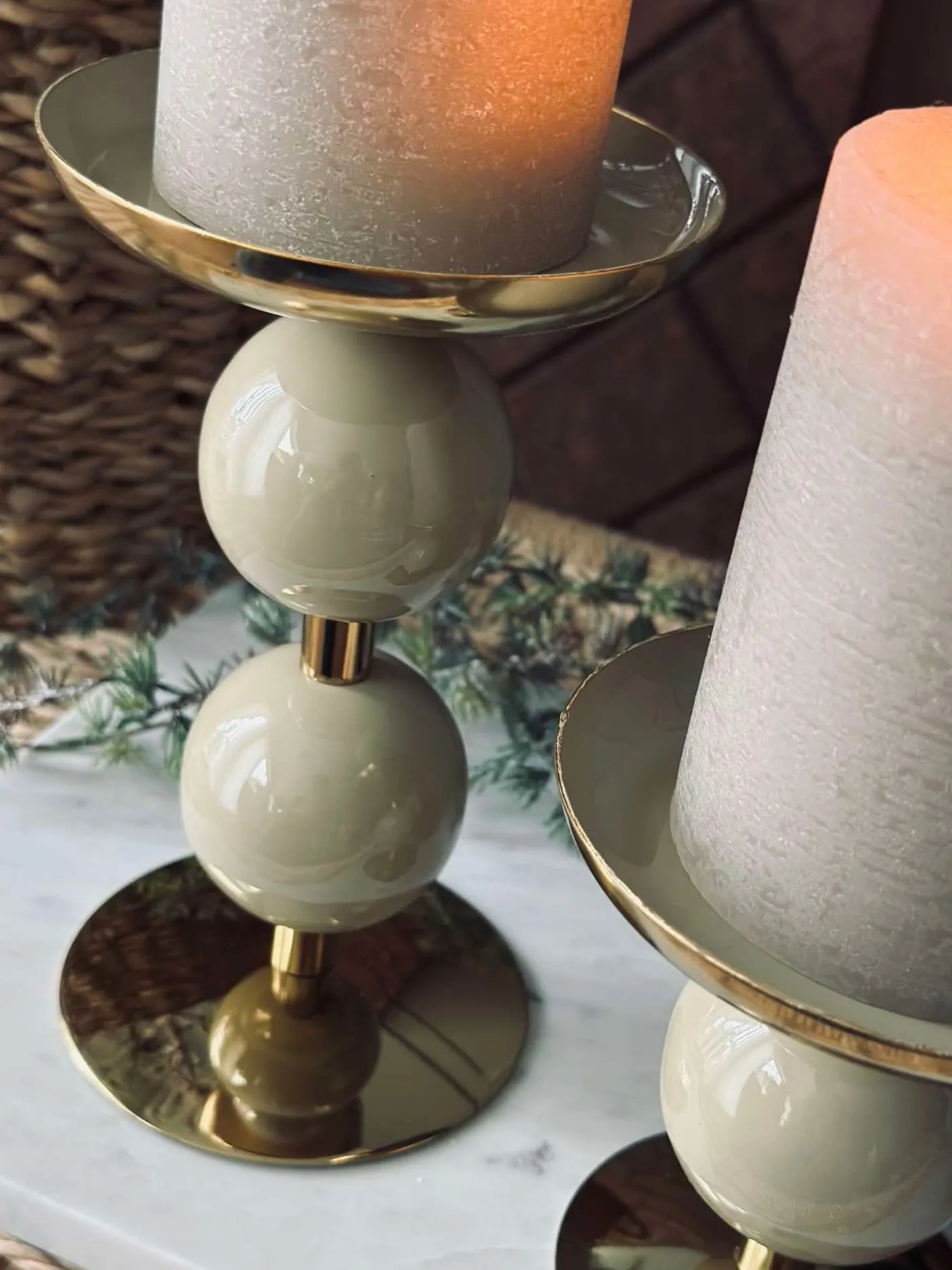 Lysestage NOYA 17 cm - Mint