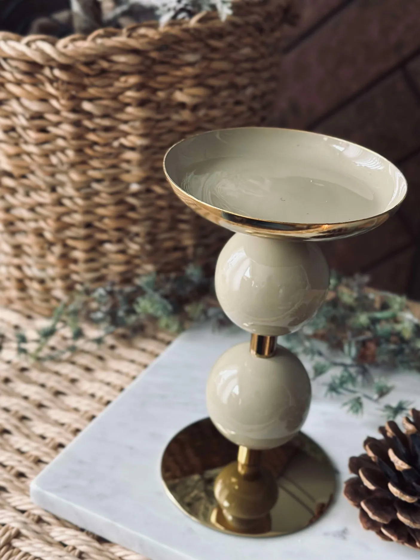 Lysestage NOYA 17 cm - Mint