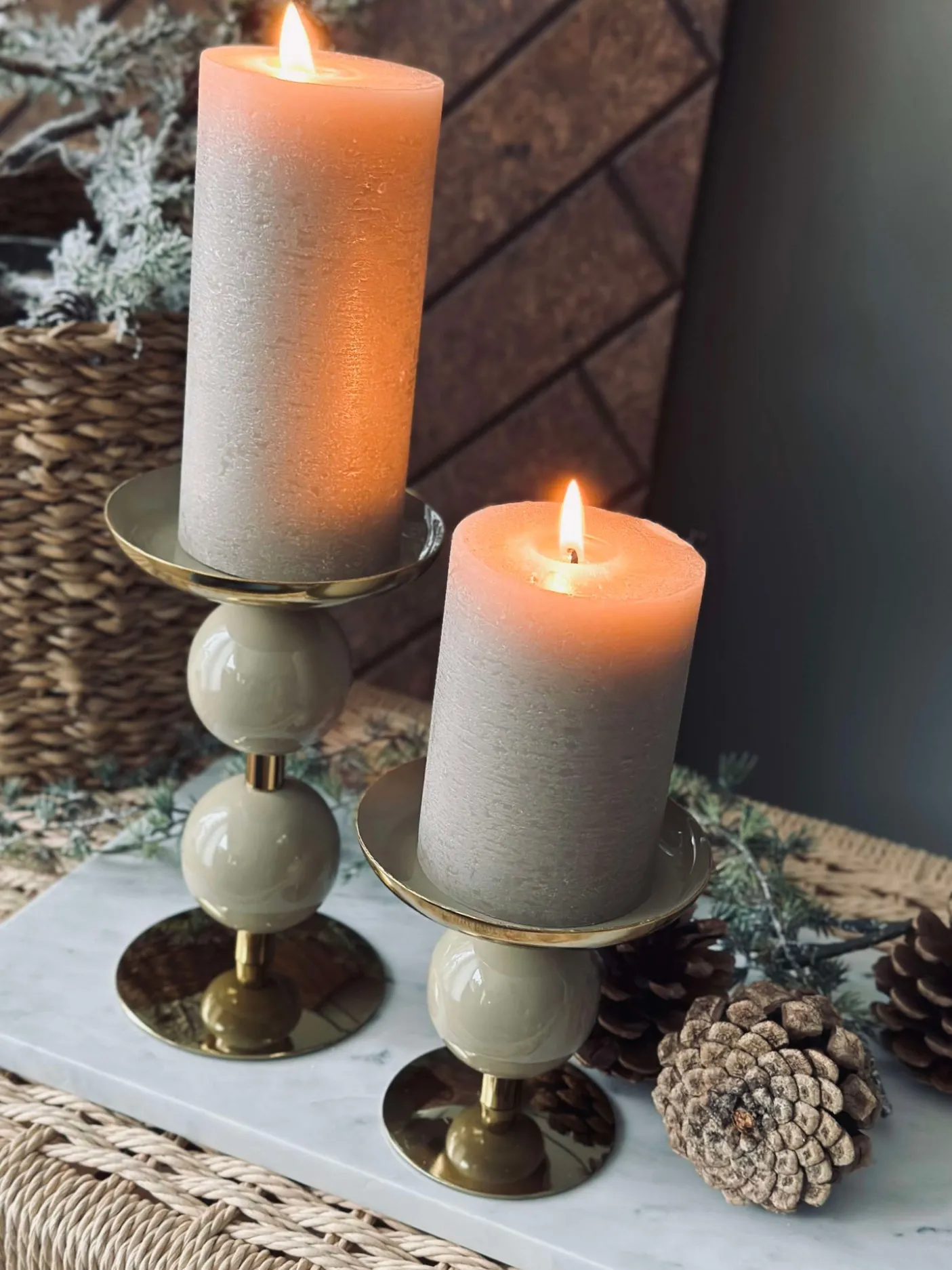 Lysestage NOYA 17 cm - Mint