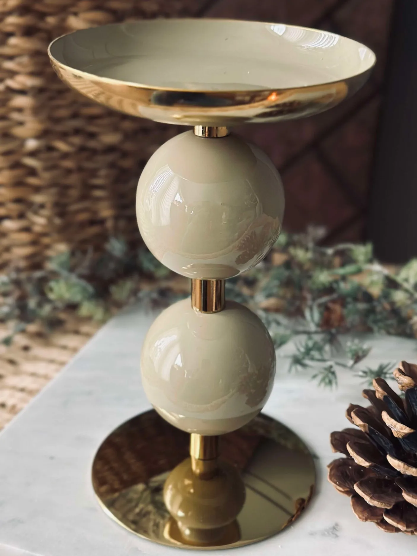 Lysestage NOYA 17 cm - Mint