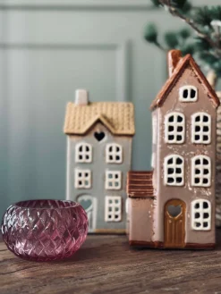 Lysestage til fyrfadslys Diamond - Pink