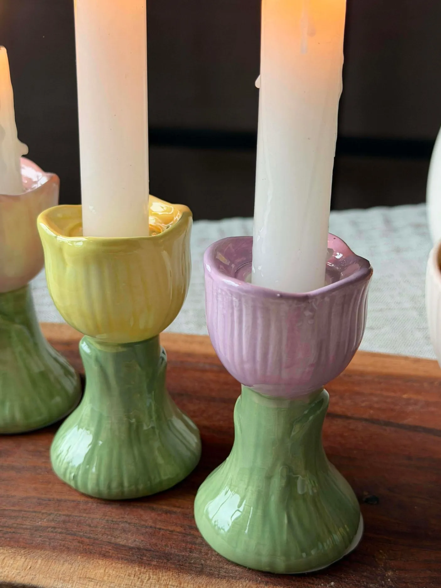 Lysestage Tulipan - Flere farver