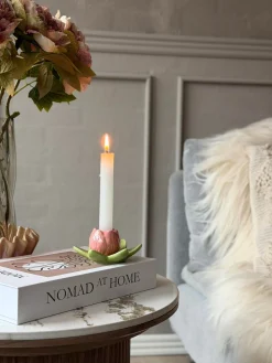 Lysestage tulipan - Rosa