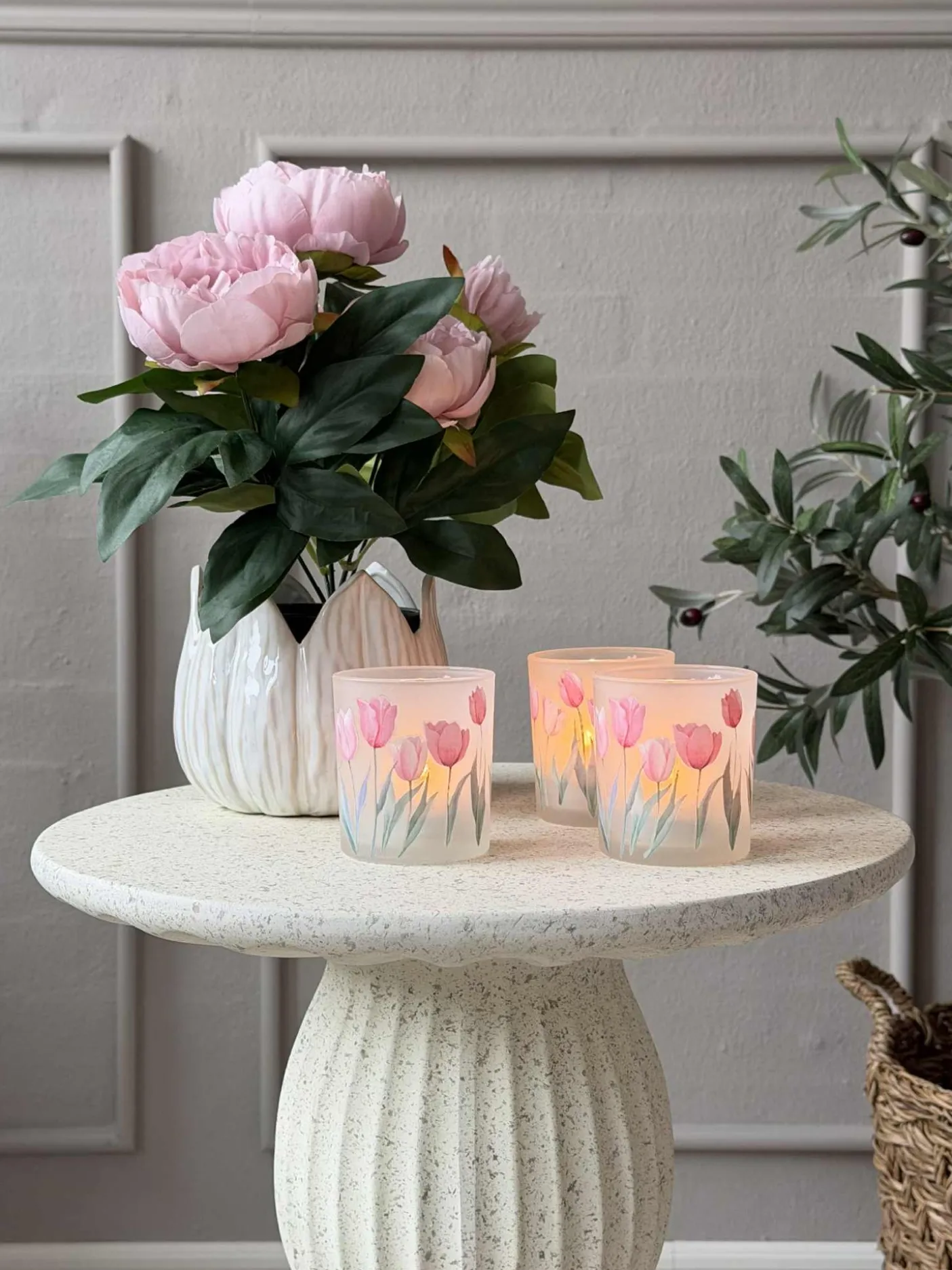 Lysestager Tulipaner 3stk.