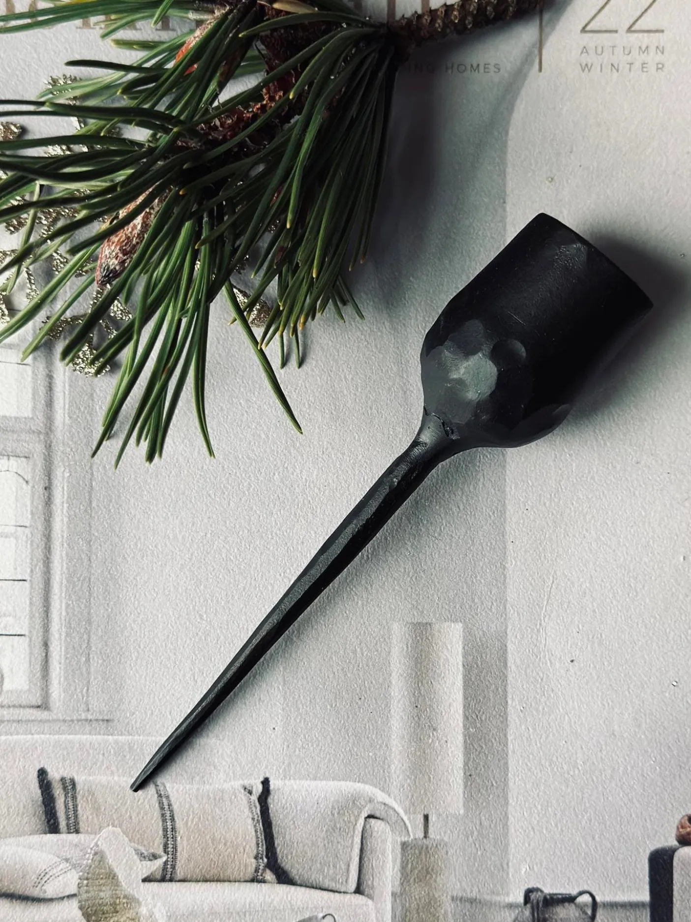 Lysholder med spyd - 13 cm