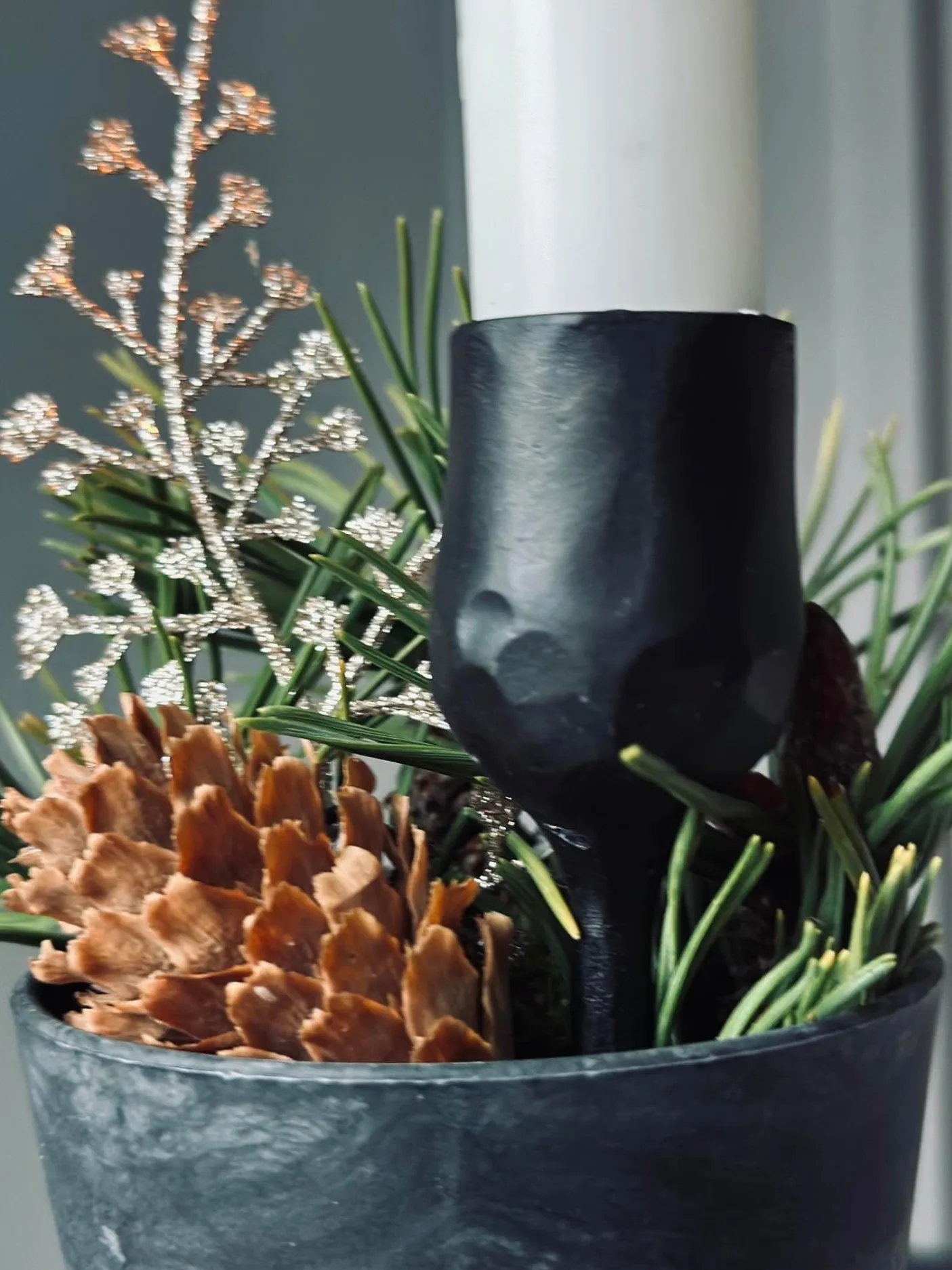 Lysholder med spyd - 13 cm